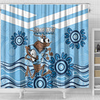 Custom NSW Blues Cockroach Blooded Aboriginal Inspired Shower Curtain