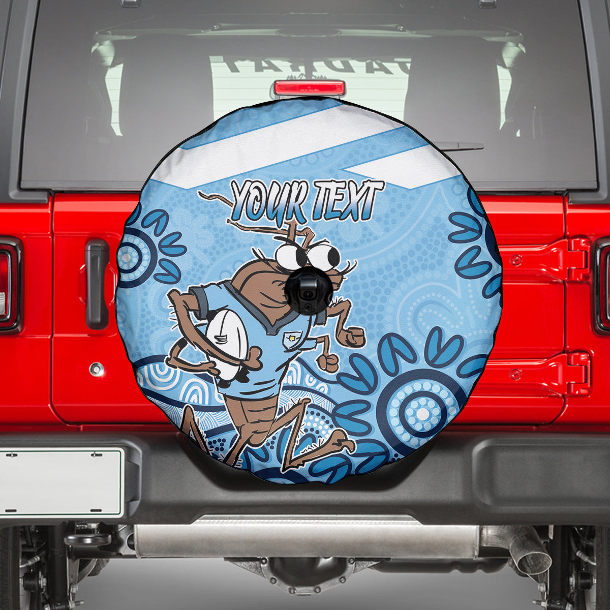 Custom NSW Blues Cockroach Blooded Aboriginal Inspired Spare Tire Cover