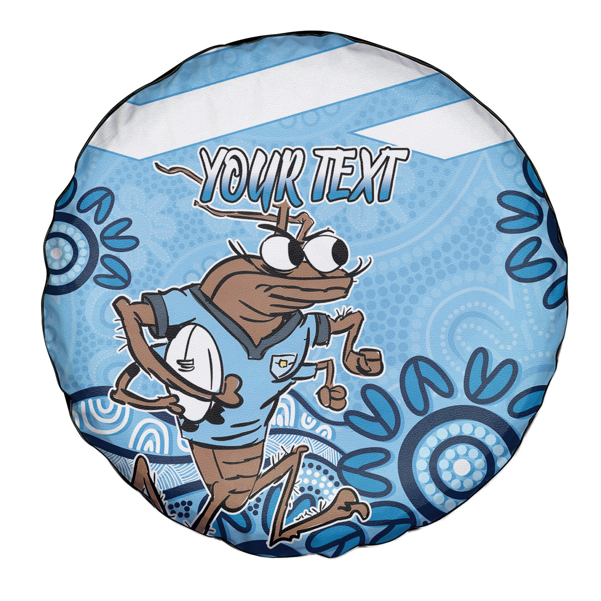 Custom NSW Blues Cockroach Blooded Aboriginal Inspired Spare Tire Cover