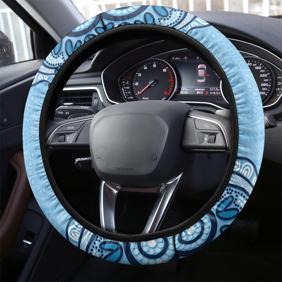 NSW Blues Cockroach Blooded Aboriginal Inspired Steering Wheel Cover