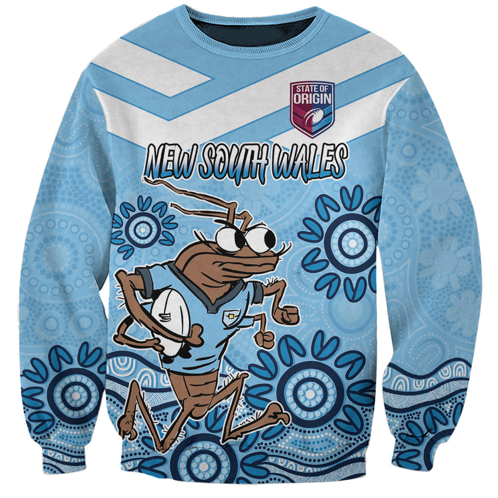 Custom NSW Blues Cockroach Blooded Aboriginal Inspired Sweatshirt