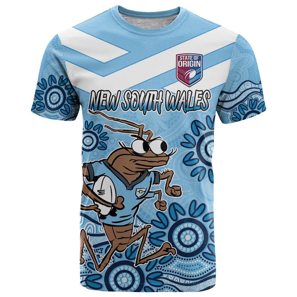 Custom NSW Blues Cockroach Blooded Aboriginal Inspired T Shirt