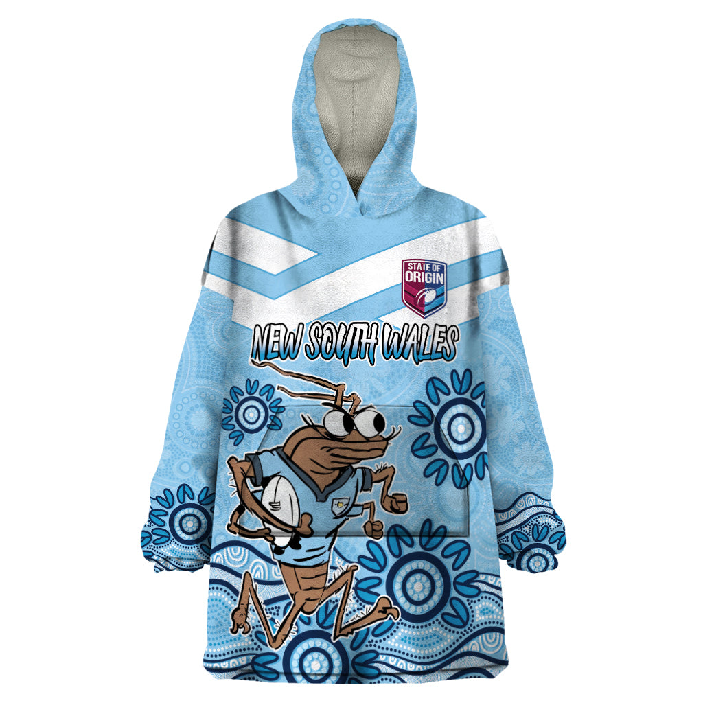 Custom NSW Blues Cockroach Blooded Aboriginal Inspired Wearable Blanket Hoodie