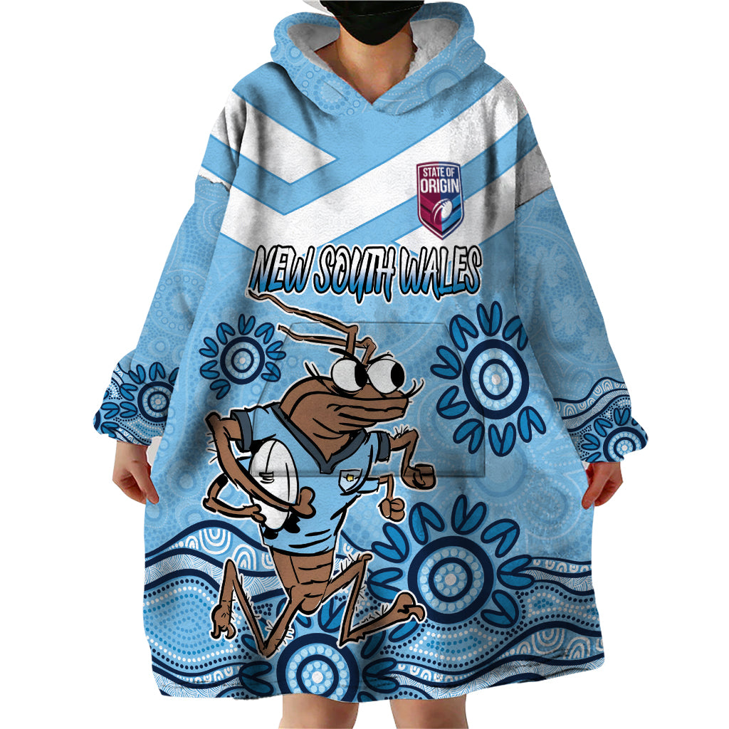 Custom NSW Blues Cockroach Blooded Aboriginal Inspired Wearable Blanket Hoodie