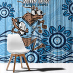 Custom NSW Blues Cockroach Blooded Aboriginal Inspired Window Curtain
