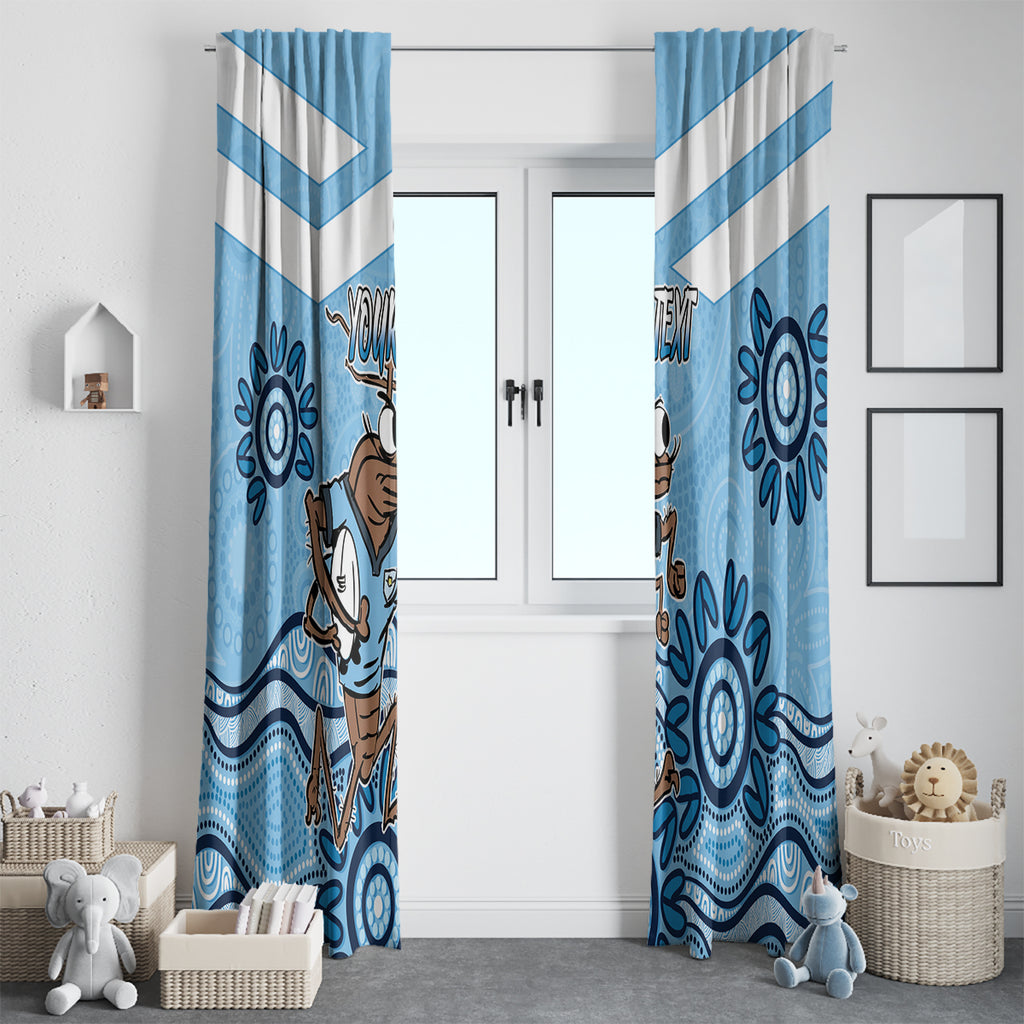 Custom NSW Blues Cockroach Blooded Aboriginal Inspired Window Curtain