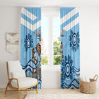 Custom NSW Blues Cockroach Blooded Aboriginal Inspired Window Curtain