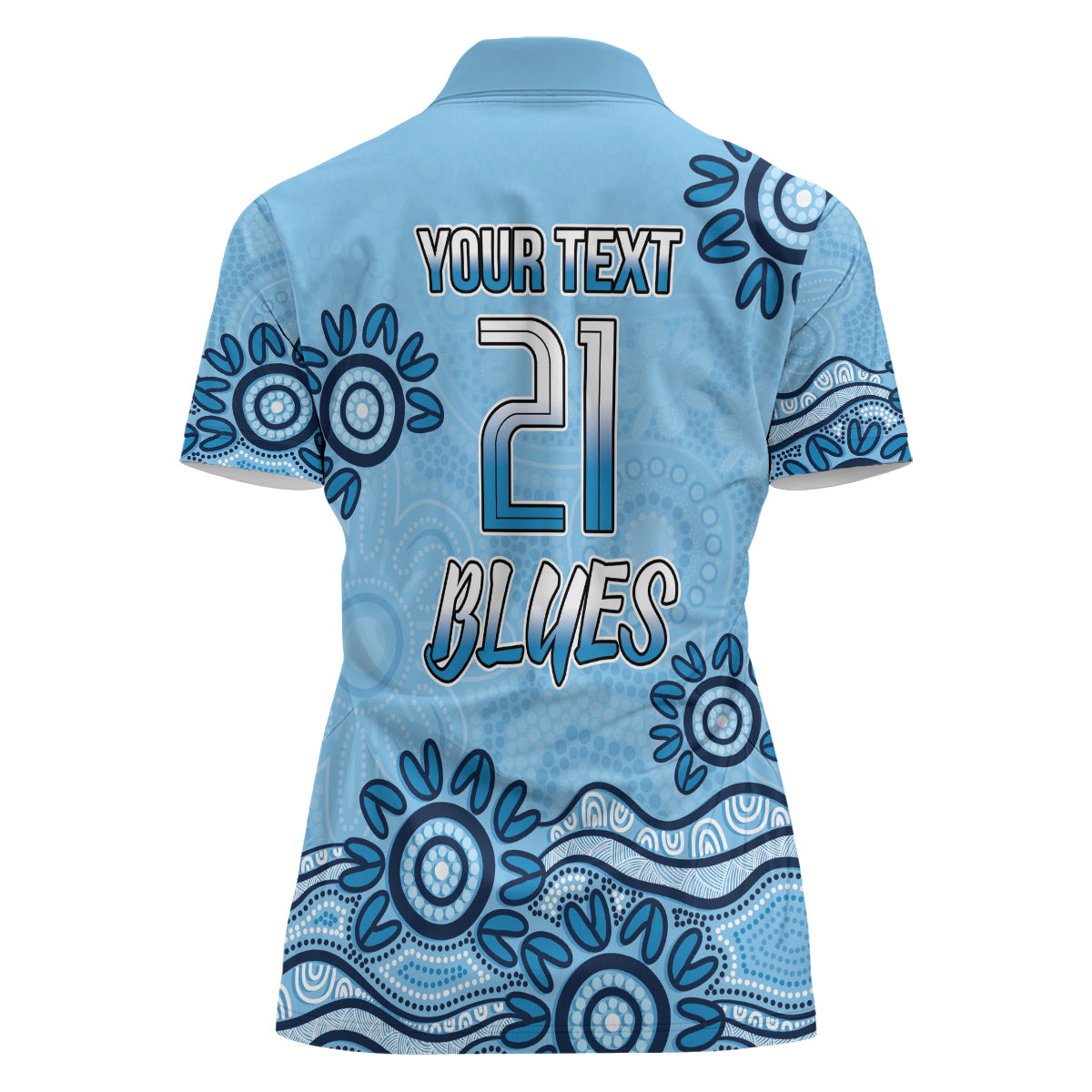 Custom NSW Blues Cockroach Blooded Aboriginal Inspired Women Polo Shirt