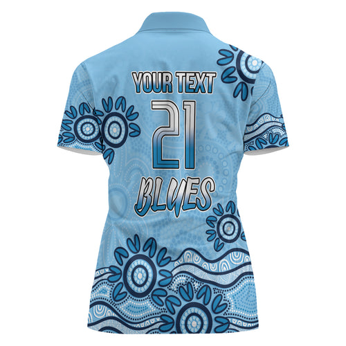 Custom NSW Blues Cockroach Blooded Aboriginal Inspired Women Polo Shirt