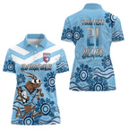 Custom NSW Blues Cockroach Blooded Aboriginal Inspired Women Polo Shirt
