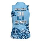 Custom NSW Blues Cockroach Blooded Aboriginal Inspired Women Sleeveless Polo Shirt