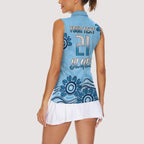 Custom NSW Blues Cockroach Blooded Aboriginal Inspired Women Sleeveless Polo Shirt