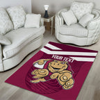 Custom Queensland Rugby Area Rug Maroons Cane Toad Origin Sporty