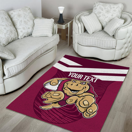 Custom Queensland Rugby Area Rug Maroons Cane Toad Origin Sporty