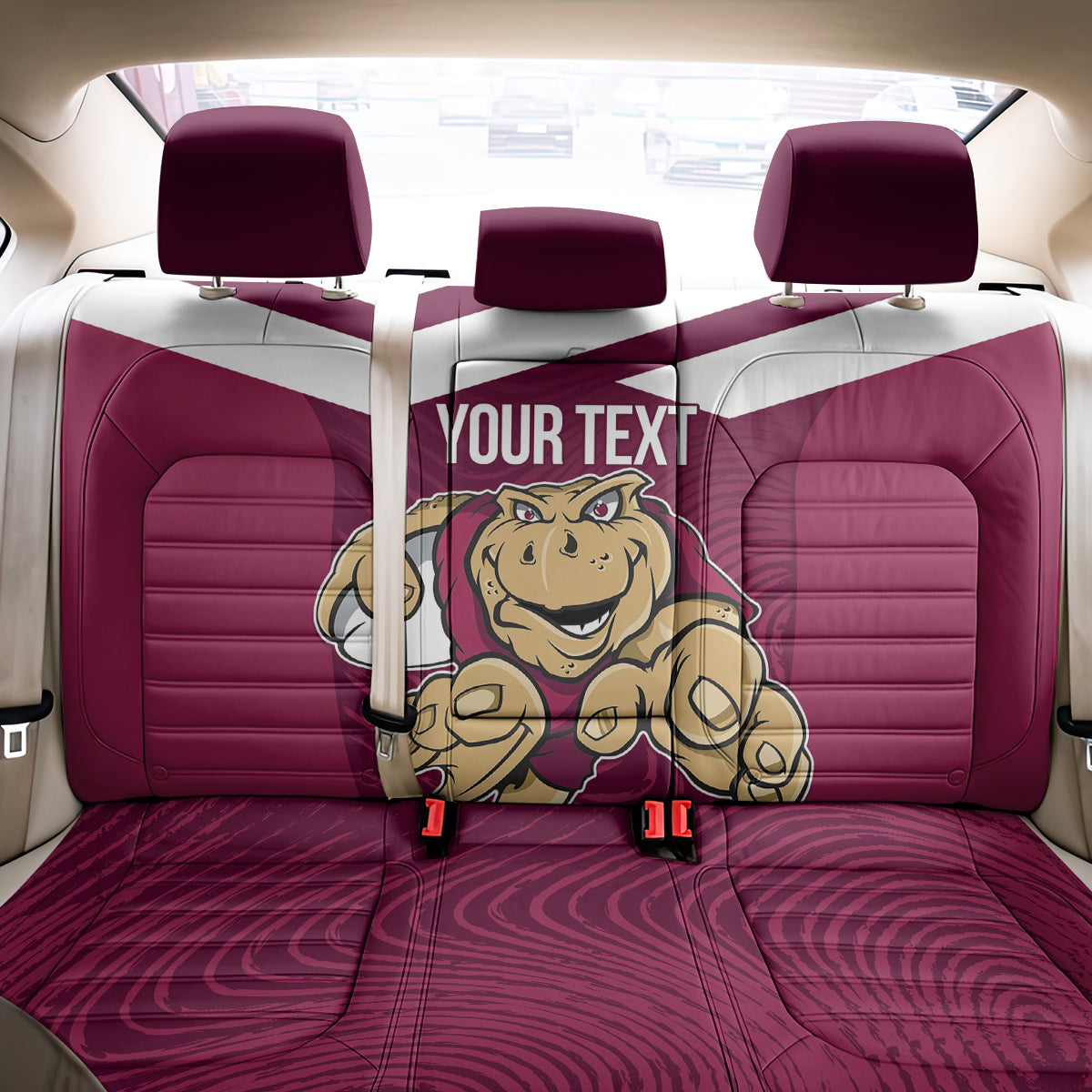 Custom Queensland Rugby Back Car Seat Cover Maroons Cane Toad Origin Sporty