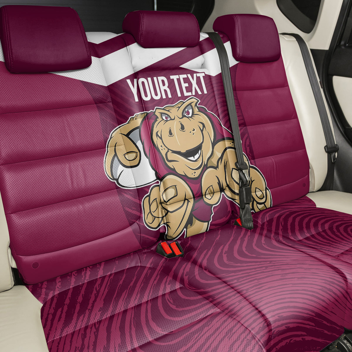Custom Queensland Rugby Back Car Seat Cover Maroons Cane Toad Origin Sporty