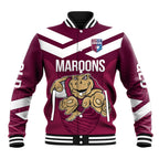 Custom Queensland Rugby Baseball Jacket Maroons Cane Toad Origin Sporty