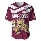 Custom Queensland Rugby Baseball Jersey Maroons Cane Toad Origin Sporty