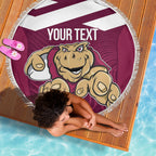 Custom Queensland Rugby Beach Blanket Maroons Cane Toad Origin Sporty