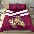Custom Queensland Rugby Bedding Set Maroons Cane Toad Origin Sporty