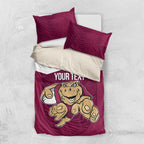 Custom Queensland Rugby Bedding Set Maroons Cane Toad Origin Sporty