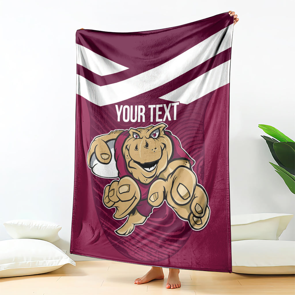 Custom Queensland Rugby Blanket Maroons Cane Toad Origin Sporty