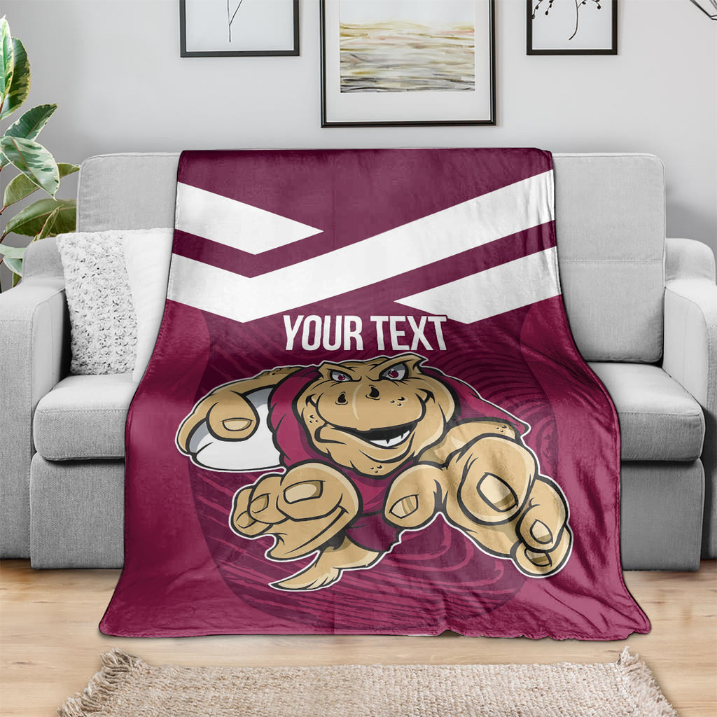 Custom Queensland Rugby Blanket Maroons Cane Toad Origin Sporty