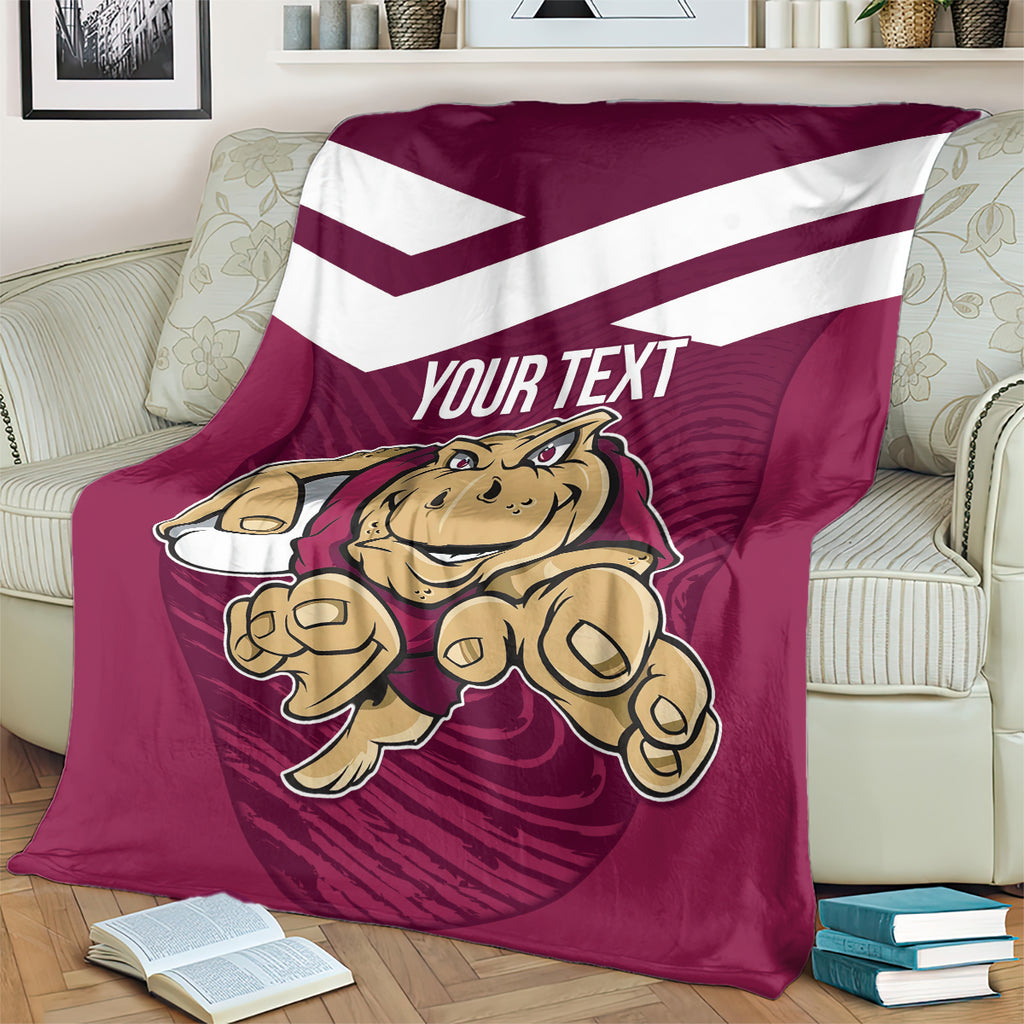 Custom Queensland Rugby Blanket Maroons Cane Toad Origin Sporty