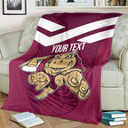 Custom Queensland Rugby Blanket Maroons Cane Toad Origin Sporty