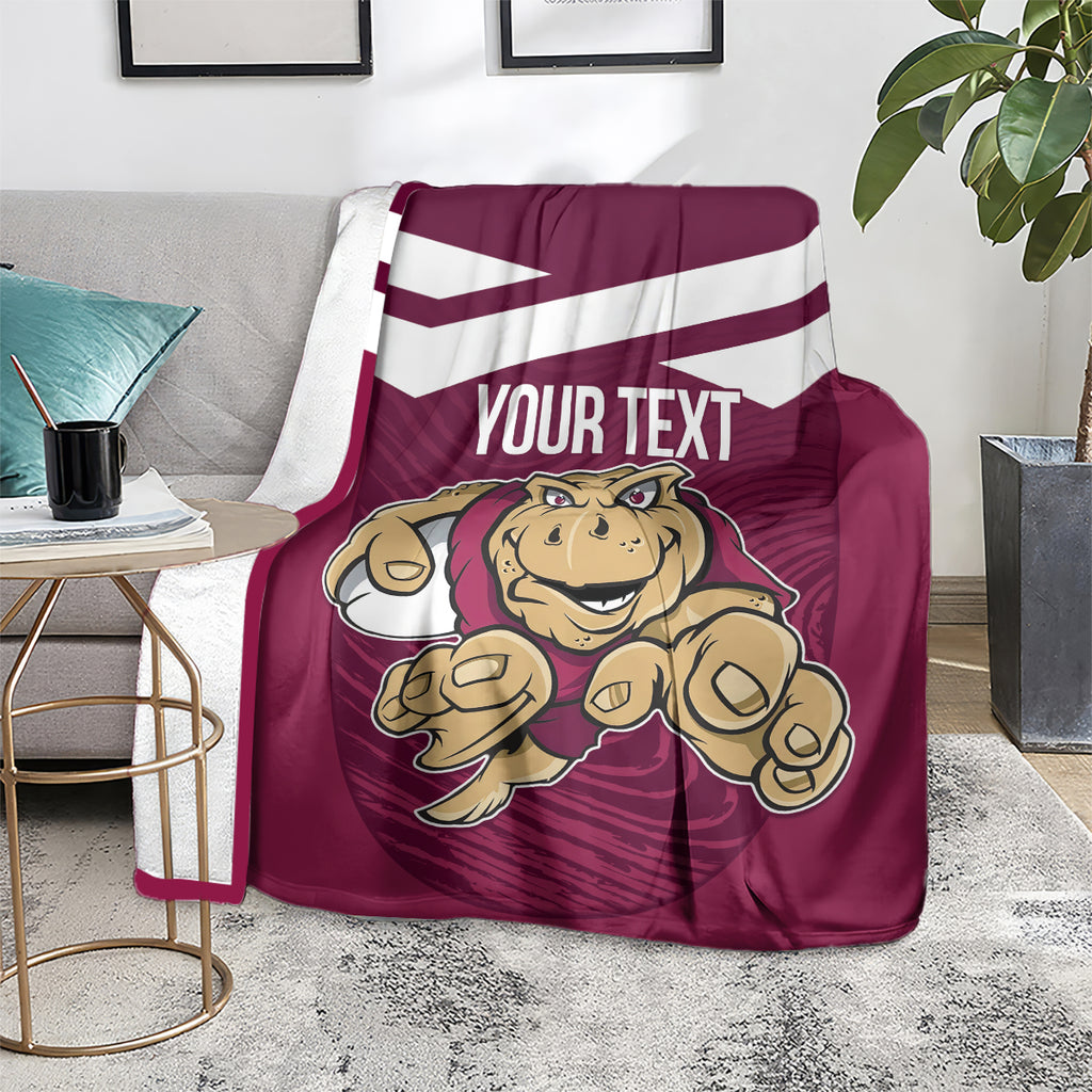 Custom Queensland Rugby Blanket Maroons Cane Toad Origin Sporty