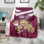 Custom Queensland Rugby Blanket Maroons Cane Toad Origin Sporty