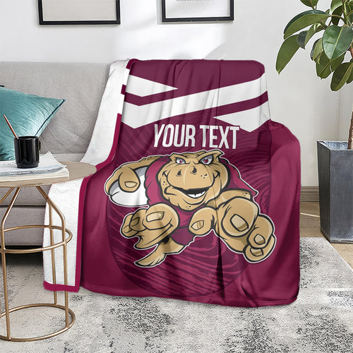 Custom Queensland Rugby Blanket Maroons Cane Toad Origin Sporty
