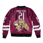 Custom Queensland Rugby Bomber Jacket Maroons Cane Toad Origin Sporty