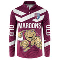 Custom Queensland Rugby Button Sweatshirt Maroons Cane Toad Origin Sporty