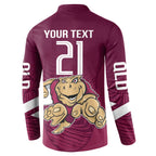 Custom Queensland Rugby Button Sweatshirt Maroons Cane Toad Origin Sporty