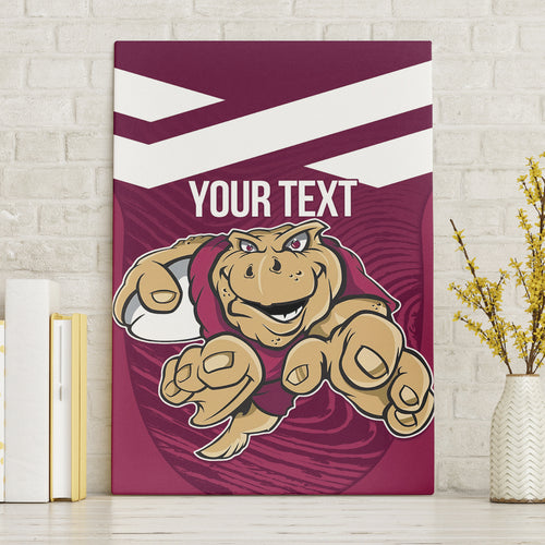 Custom Queensland Rugby Canvas Wall Art Maroons Cane Toad Origin Sporty