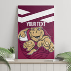 Custom Queensland Rugby Canvas Wall Art Maroons Cane Toad Origin Sporty