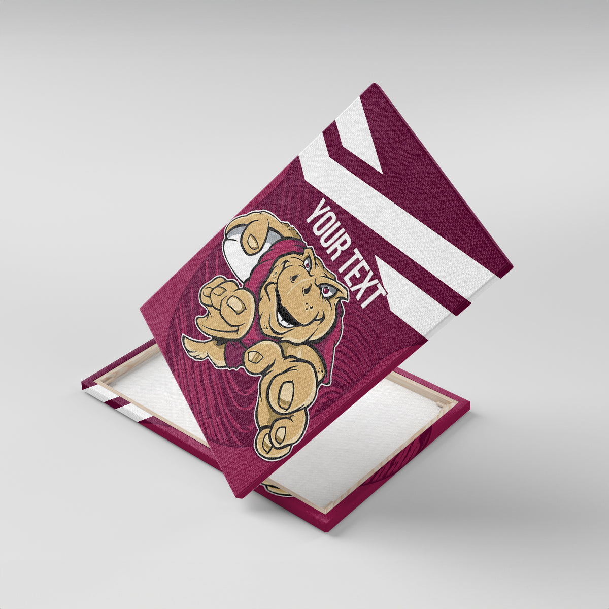 Custom Queensland Rugby Canvas Wall Art Maroons Cane Toad Origin Sporty