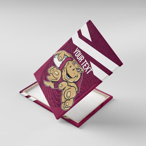 Custom Queensland Rugby Canvas Wall Art Maroons Cane Toad Origin Sporty