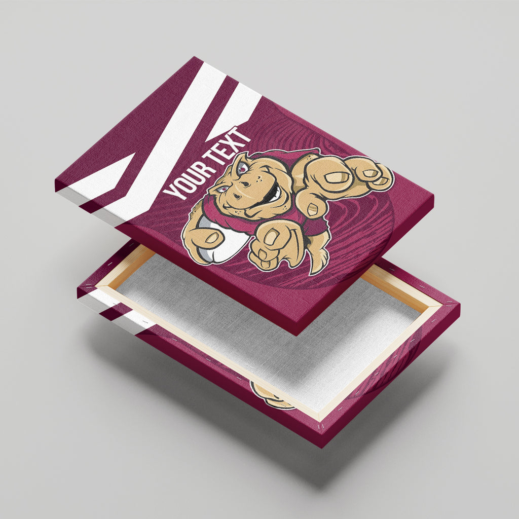 Custom Queensland Rugby Canvas Wall Art Maroons Cane Toad Origin Sporty