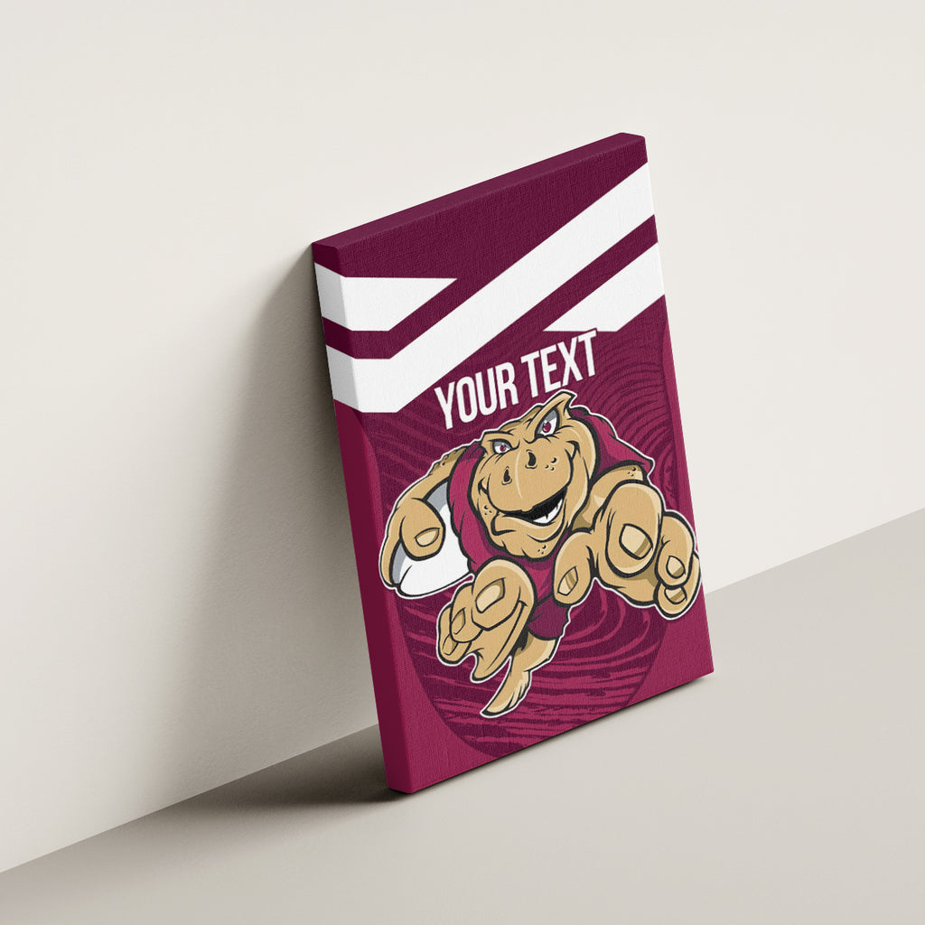 Custom Queensland Rugby Canvas Wall Art Maroons Cane Toad Origin Sporty