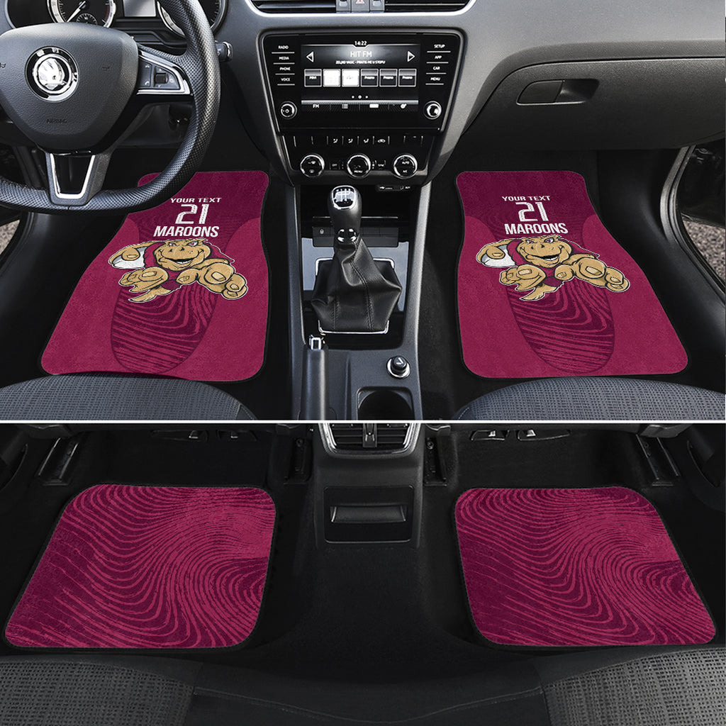 Custom Queensland Rugby Car Mats Maroons Cane Toad Origin Sporty