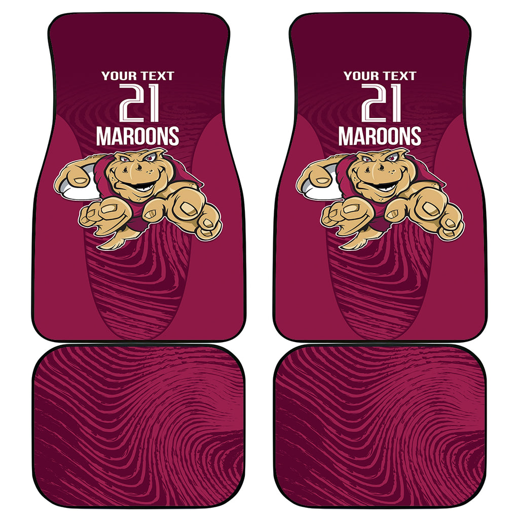 Custom Queensland Rugby Car Mats Maroons Cane Toad Origin Sporty