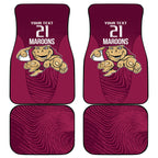 Custom Queensland Rugby Car Mats Maroons Cane Toad Origin Sporty