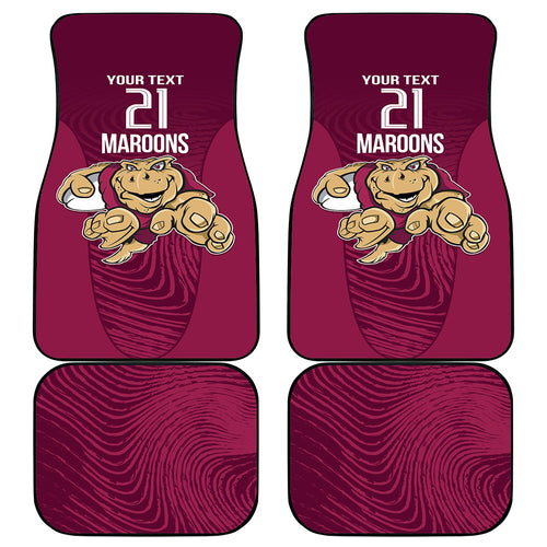 Custom Queensland Rugby Car Mats Maroons Cane Toad Origin Sporty