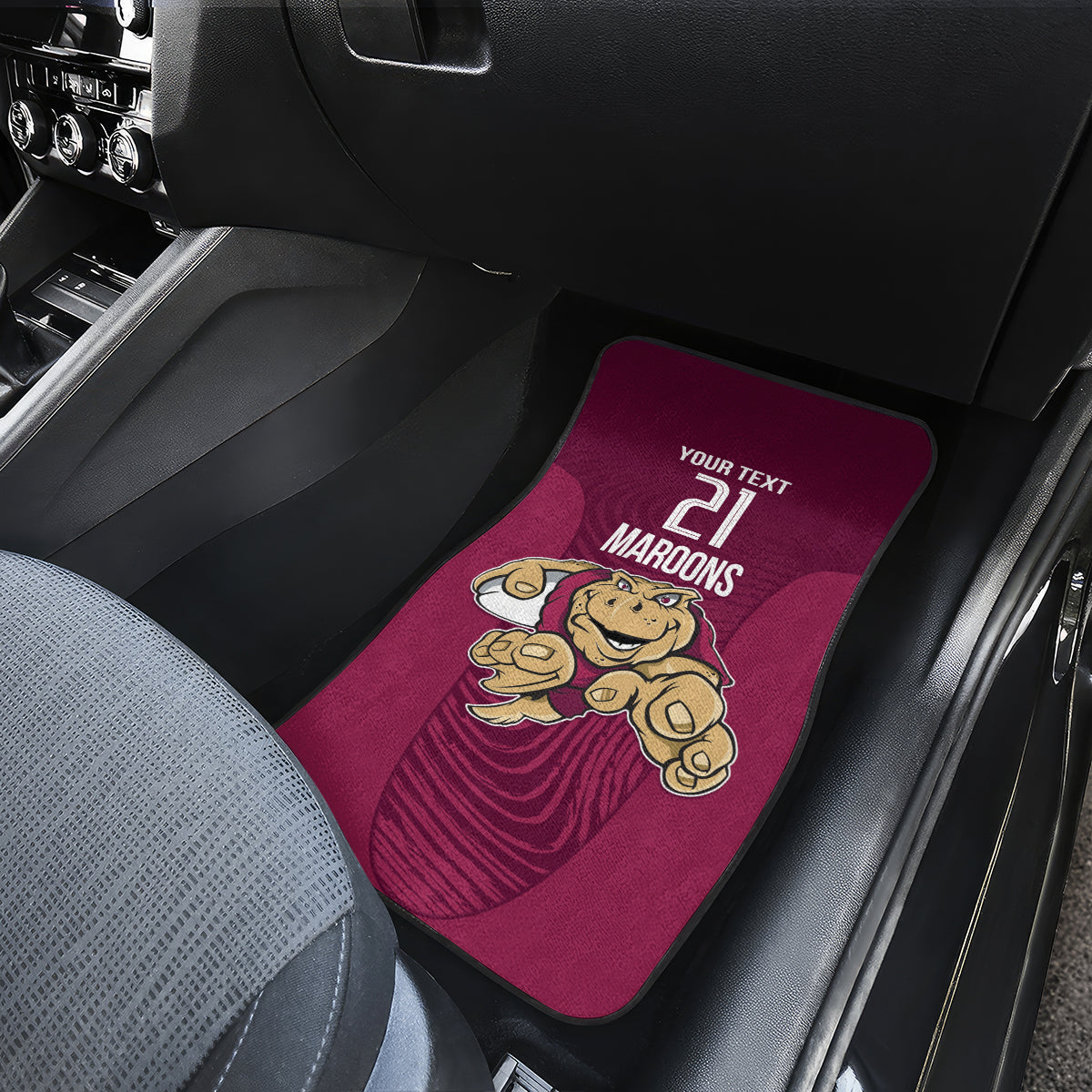 Custom Queensland Rugby Car Mats Maroons Cane Toad Origin Sporty