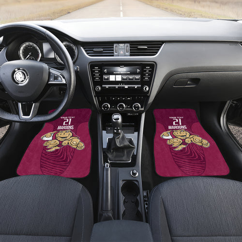Custom Queensland Rugby Car Mats Maroons Cane Toad Origin Sporty