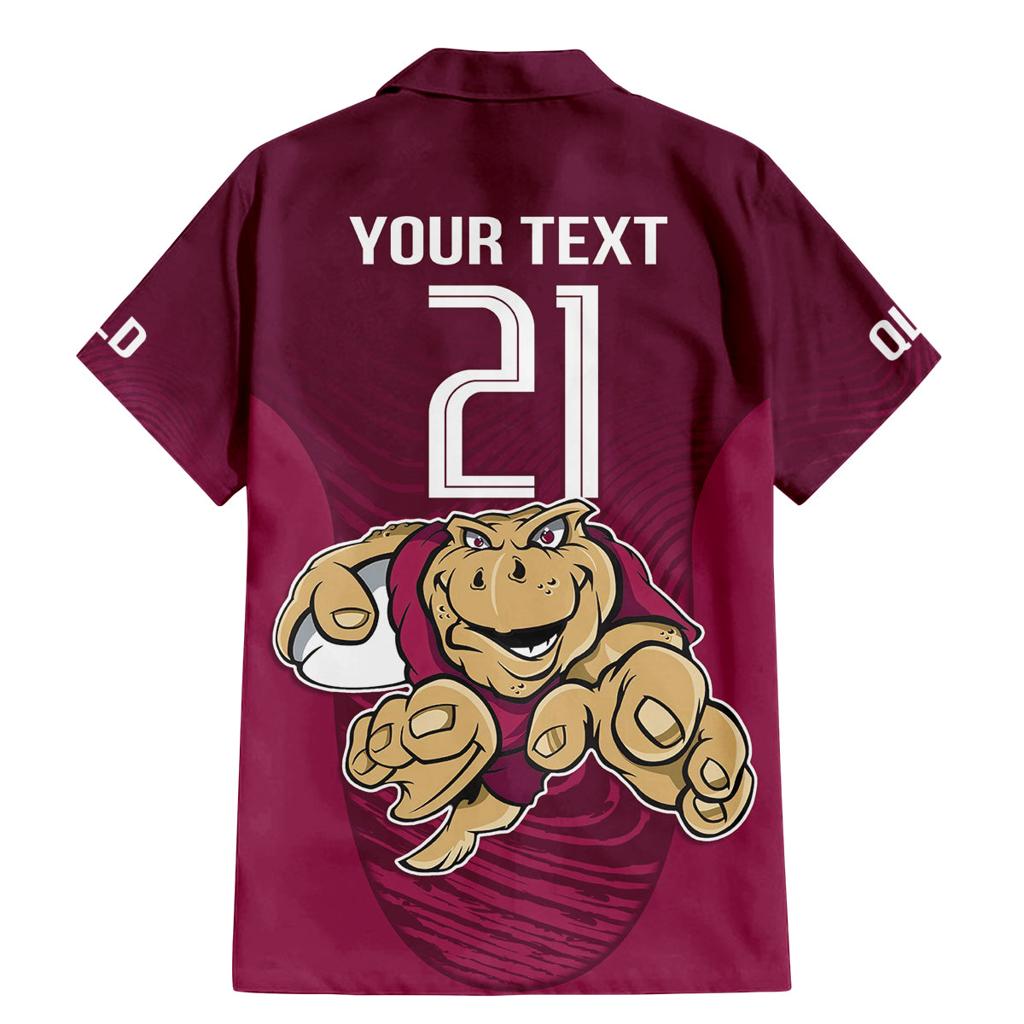 Custom Queensland Rugby Family Matching Mermaid Dress and Hawaiian Shirt Maroons Cane Toad Origin Sporty