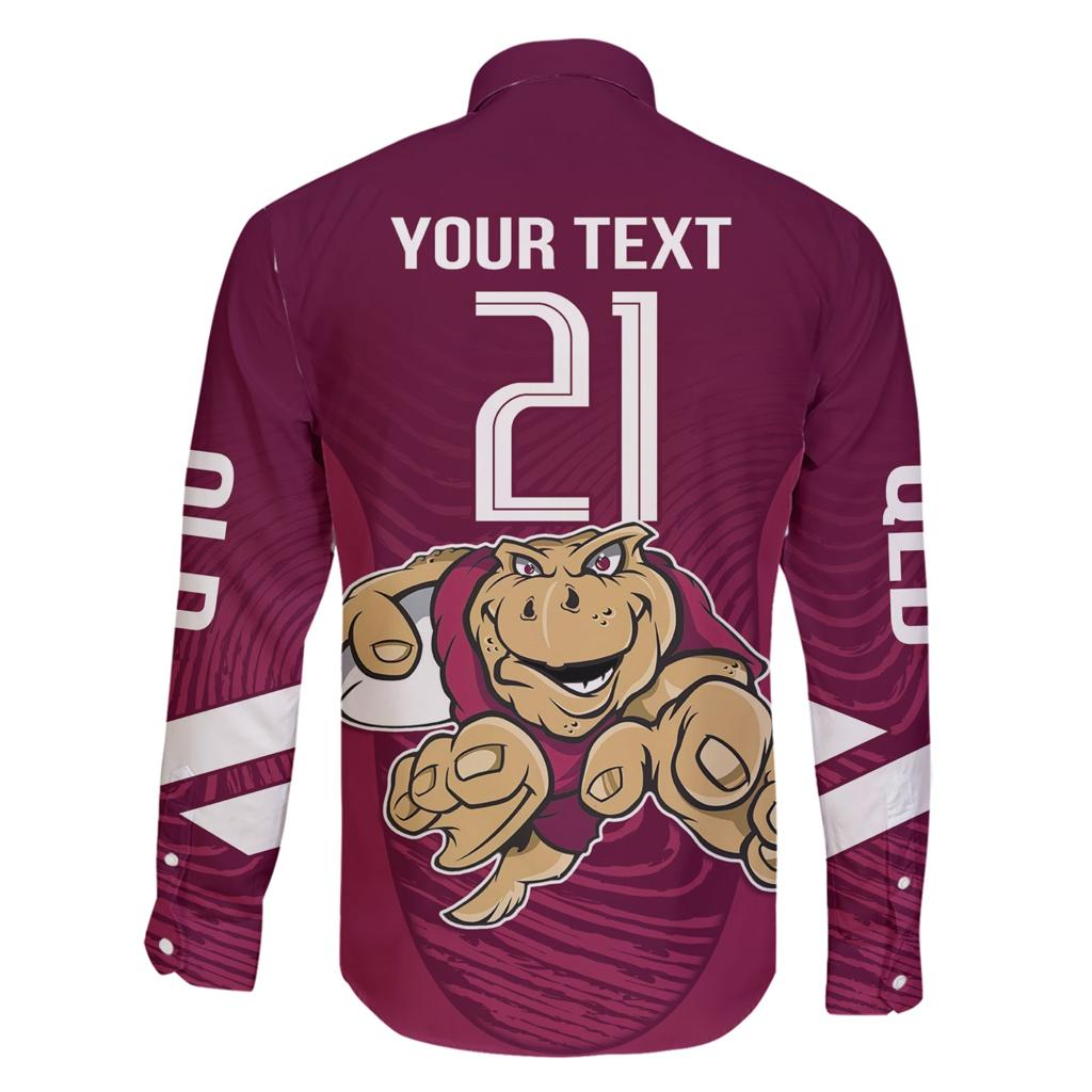 Custom Queensland Rugby Family Matching Short Sleeve Bodycon Dress and Hawaiian Shirt Maroons Cane Toad Origin Sporty