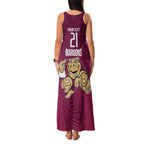 Custom Queensland Rugby Family Matching Tank Maxi Dress and Hawaiian Shirt Maroons Cane Toad Origin Sporty